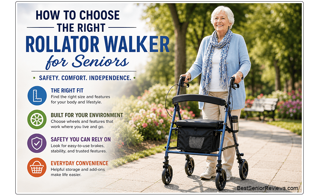 How to Choose a Rollator Walker for Seniors
