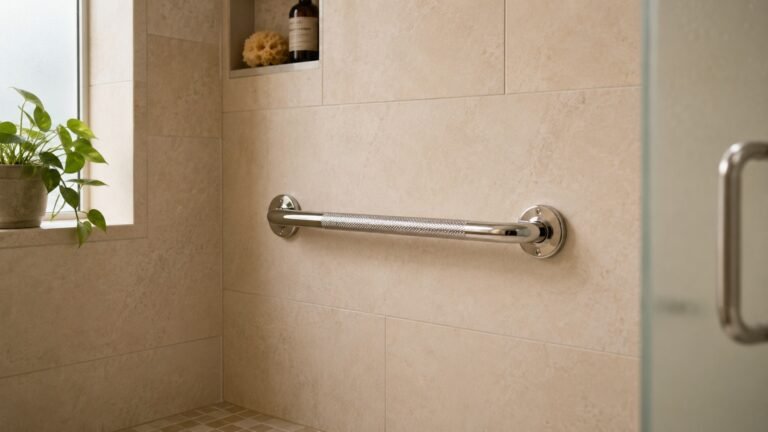 Moen Home Care grab bar R8718P mounted in shower